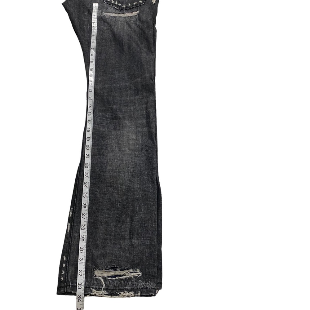 Cult of Individuality Rebel Straight Japanese Selvedge Men Black Wash Jean Sz 33 - Picture 12 of 15